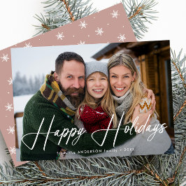 Modern Namnteckning skriptfoto från Dusty Ro Julkort