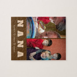 Modern NANA Puzzle with Grandkids’ Photos Pussel