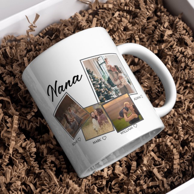 Modern Nana-skript | Farbarn Fotokollage Kaffemugg (Skapare uppladdad)