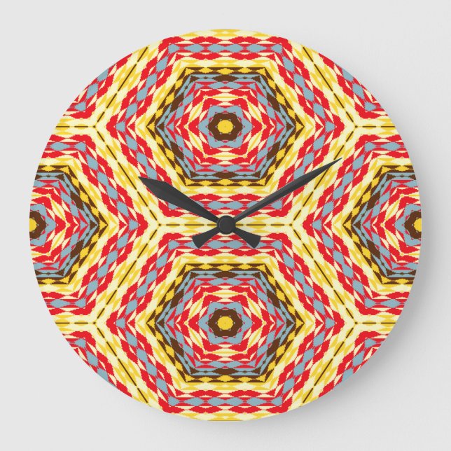 Modern Native American 10 Clock Stor Klocka (Framsida)