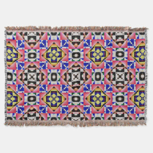 Modern Native American 11 Throw Blanket Mysfilt