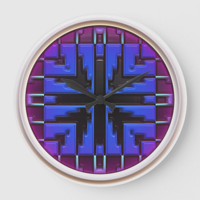 Modern Native American 13 Clock Stor Klocka (Framsida)