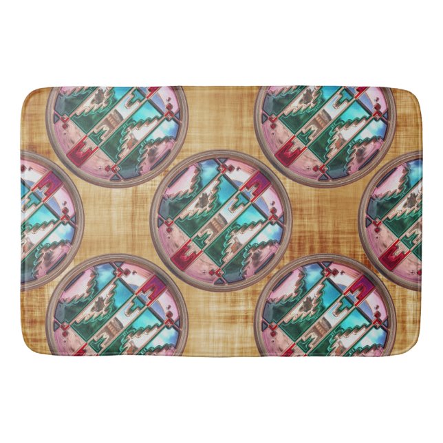 Modern Native American 15 Bath Mat Badrumsmatta (Framsidan)
