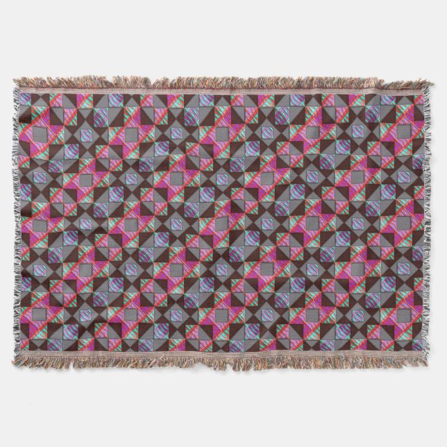Modern Native American 17 Throw Blanket Mysfilt (Framsidan)