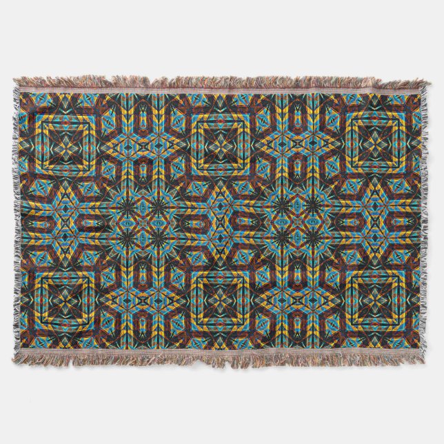Modern Native American 18 Throw Blanket Mysfilt (Framsidan)