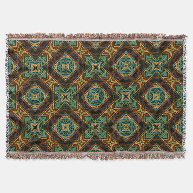 Modern Native American 19 Throw Blanket Mysfilt (Framsidan)