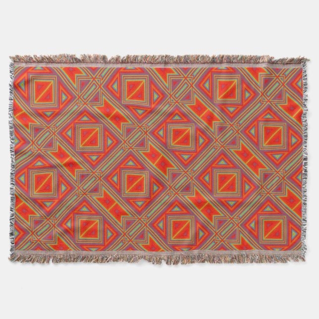 Modern Native American 22 Throw Blanket Mysfilt (Framsidan)