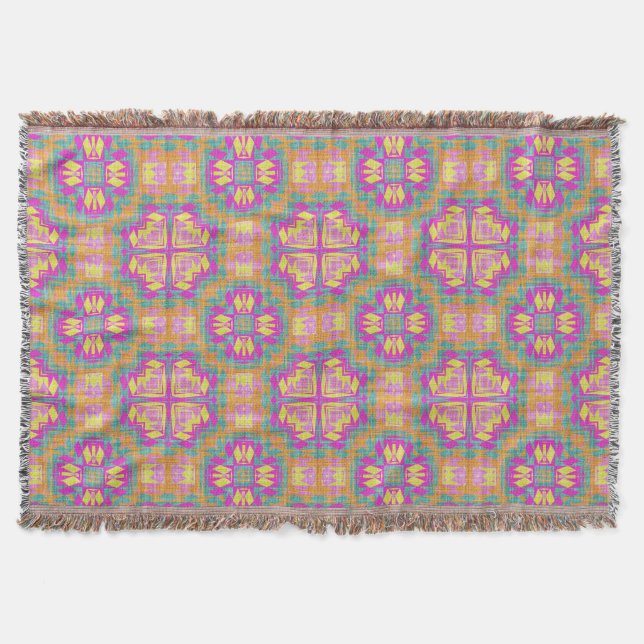 Modern Native American 23 Throw Blanket Mysfilt (Framsidan)