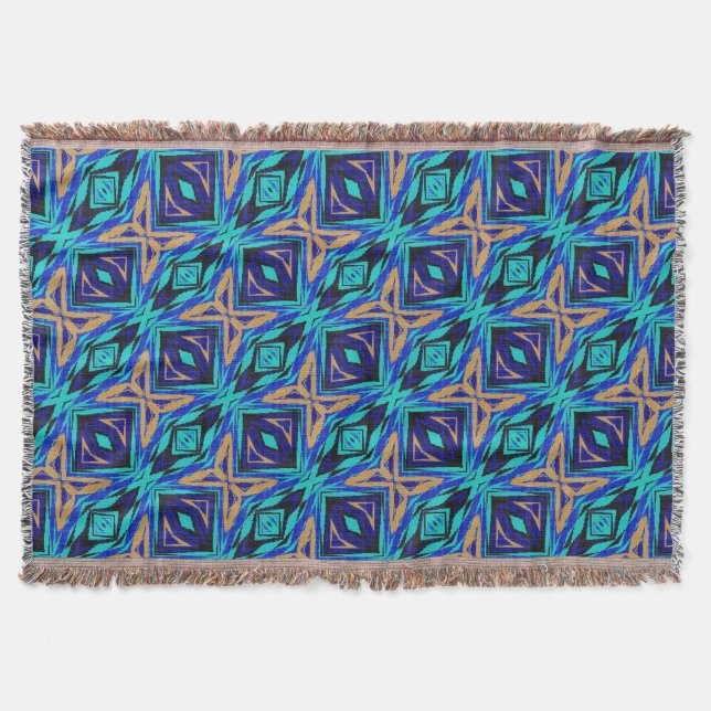 Modern Native American 26 Throw Blanket Mysfilt (Framsidan)