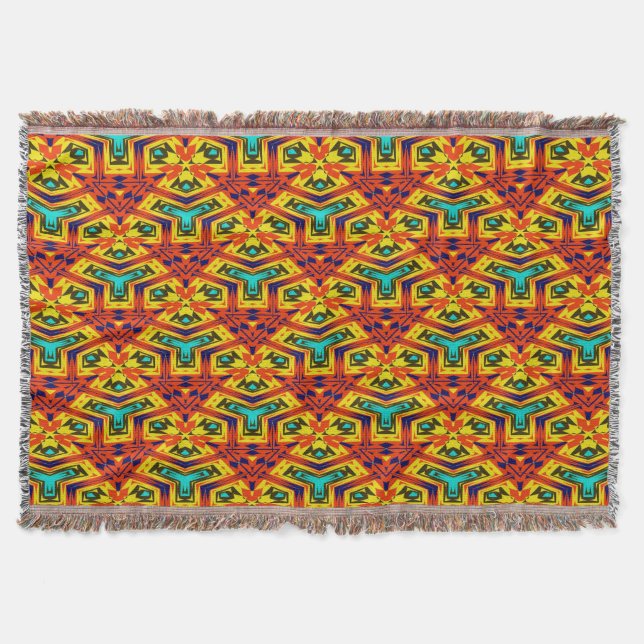 Modern Native American 28 Throw Blanket Mysfilt (Framsidan)