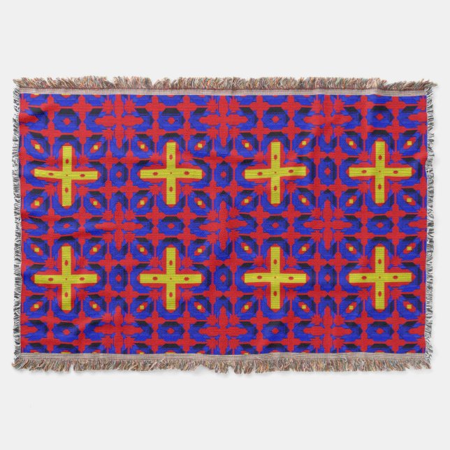 Modern Native American 30 Throw Blanket Mysfilt (Framsidan)