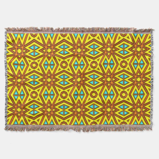 Modern Native American 31 Throw Blanket Mysfilt (Framsidan)