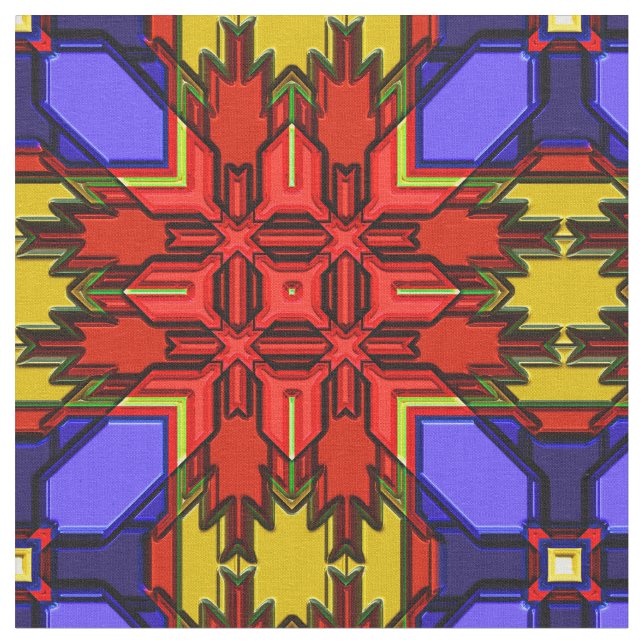 Modern Native American 6 Anpassningsbar Fabric Tyg (Närbild)