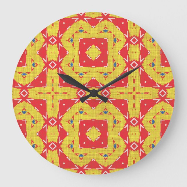 Modern Native American 8 Clock Stor Klocka (Framsida)