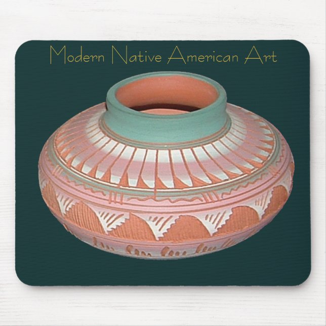 Modern Native American Pottery Mousepad Musmatta (Framsidan)