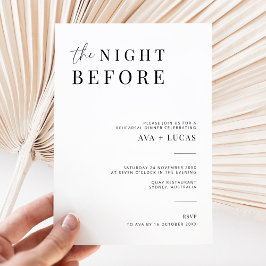 Modern natt före repetitionsmiddag inbjudningar