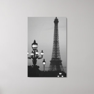 Modern natt i Paris Stretched Kanvastryck