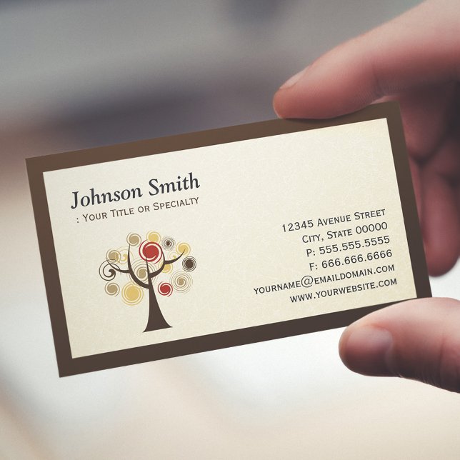 Modern natur - Livets träd Visitkort (Skapare uppladdad)