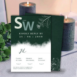 Modern naturinspirerad botanisk RSVP-kort Inbjudningar
