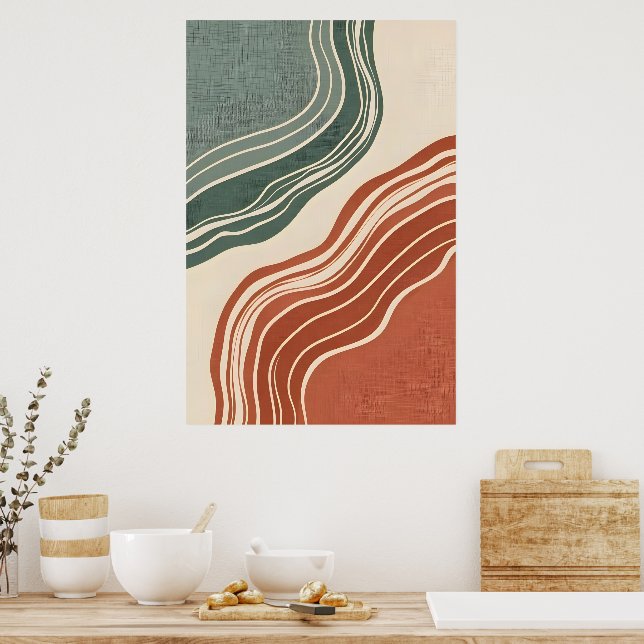 Modern naturinspirerad dekoration poster (Kök)