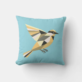 Modern naturinspirerad Geometric Bird Kudde