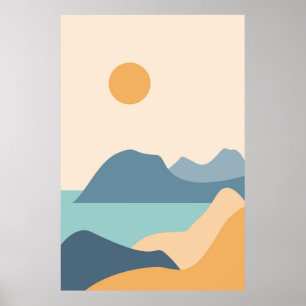 Modern naturlig abstrakt poster