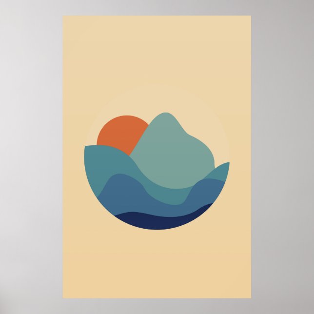 Modern naturmur poster (Framsidan)