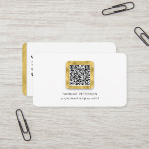 Modern nätverksfunktion social media QR-Trendig B Visitkort