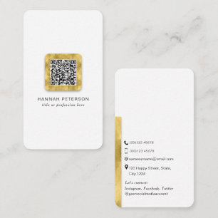 Modern nätverkskod för Trendig guld QR-kod Visitkort