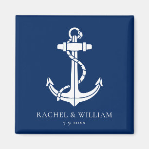 Modern Nautical Anchor Bröllop Swag Magnet