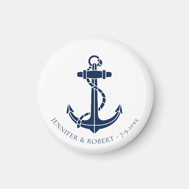 Modern Nautical Boat Anchor Wedding Swag Magnet (Framsidan)