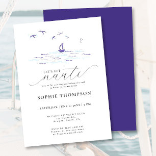 Modern Nautical Boat Rand Bachelorette Party Inbjudningar