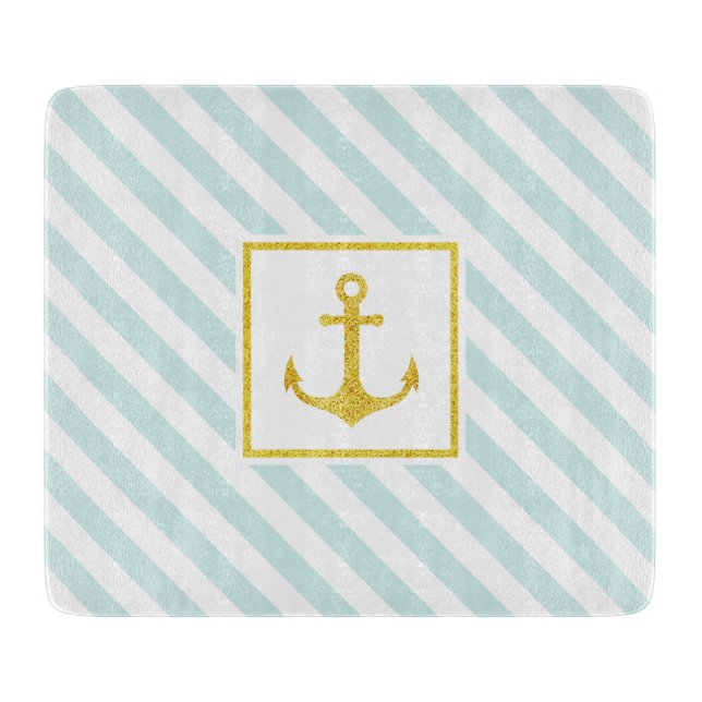 Modern Nautical Design Faux Glitter Anchor (Framsidan)