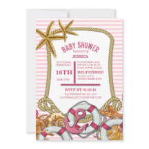 Modern Nautical Girl Baby Shower
