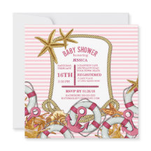 Modern Nautical Girl Baby Shower