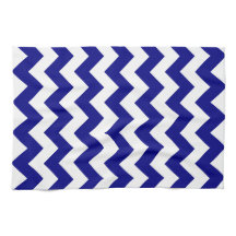 Modern Nautical Navy Blue White Chevron