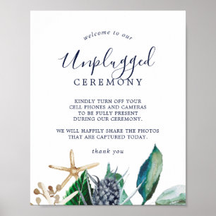 Modern nautisk Ceremonisk signatur för opluggat Poster