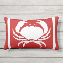 Modern nautisk CRAB vit rött utomhus