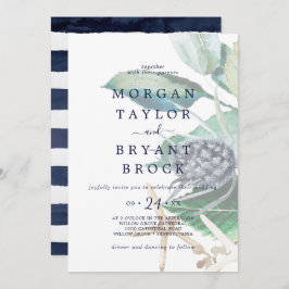 Modern nautisk | Grey Faded Bröllop Inbjudningar