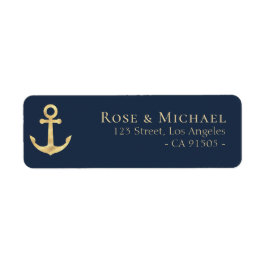 Modern nautisk havsadress returadress etikett