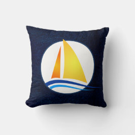 Modern Nautisk marinsjöbåt Dekorativ kudde