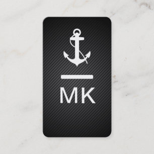 Modern nautisk Monogram Visitkort