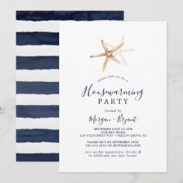 Modern nautisk | Starfish Houseuppvärmning Party Inbjudningar