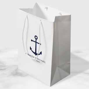 Modern nautiska flottan Blue Anchor Wedding Favor