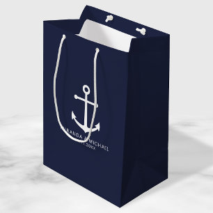Modern nautiska flottan Blue Anchor Wedding Favor
