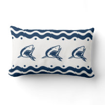 Modern nautiska marinblått och vitt haj