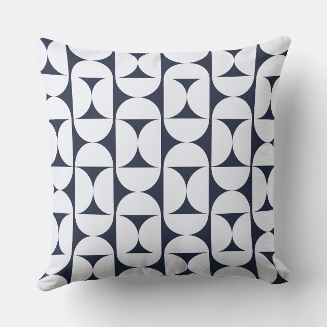 Modern navelfärgad geometrisk kastkudde kudde (Baksida)