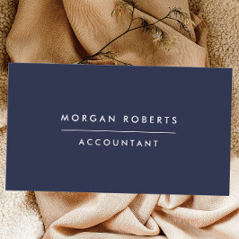 Modern Navy Blue Accountant Lawyer eller Professio Visitkort