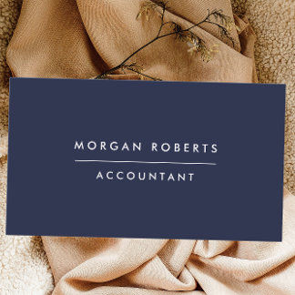 Modern Navy Blue Accountant Lawyer eller Professio Visitkort