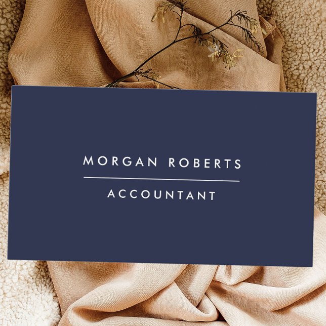 Modern Navy Blue Accountant Lawyer eller Professio Visitkort (Skapare uppladdad)
